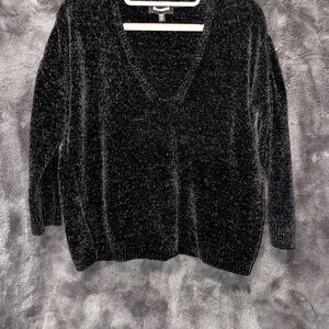 Express Black V-Neck Women's Sweater